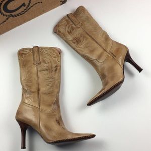 Charlie 1 Horse Ceramic Calf Stiletto Boots 9B